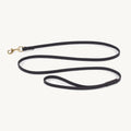 Laisse Napoli 10 mm – laisse cuir tanné végétal noir fine, mousqueton laiton – Maison Canisya