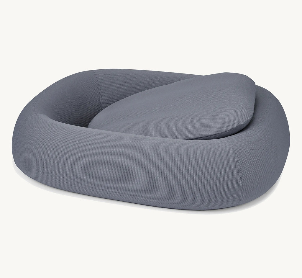Lit pour chien Barca Ardoise avec coussin amovible sorti — Maison Canisya
