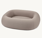Lit pour chien design Barca Taupe vue trois quarts face — Maison Canisya