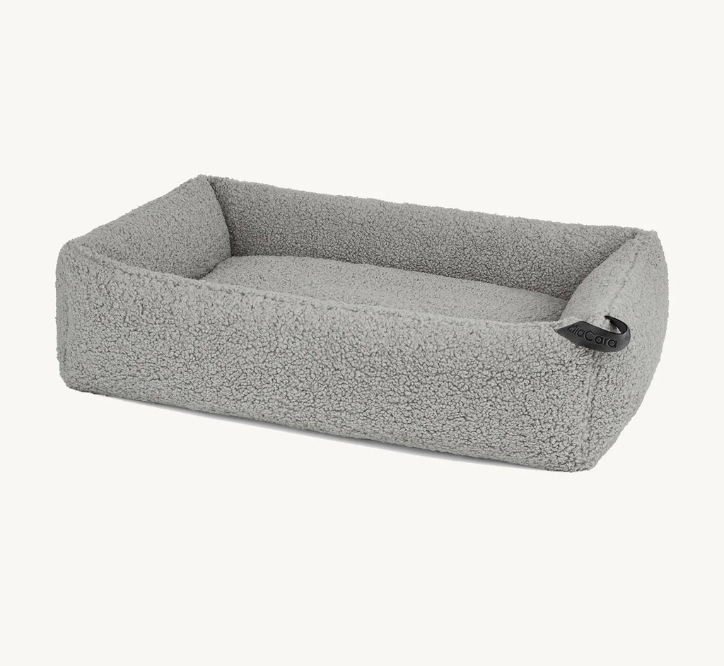 Panier Senso MiaCara – panier coffre seul vue trois quarts bouclé caillou – Maison Canisya