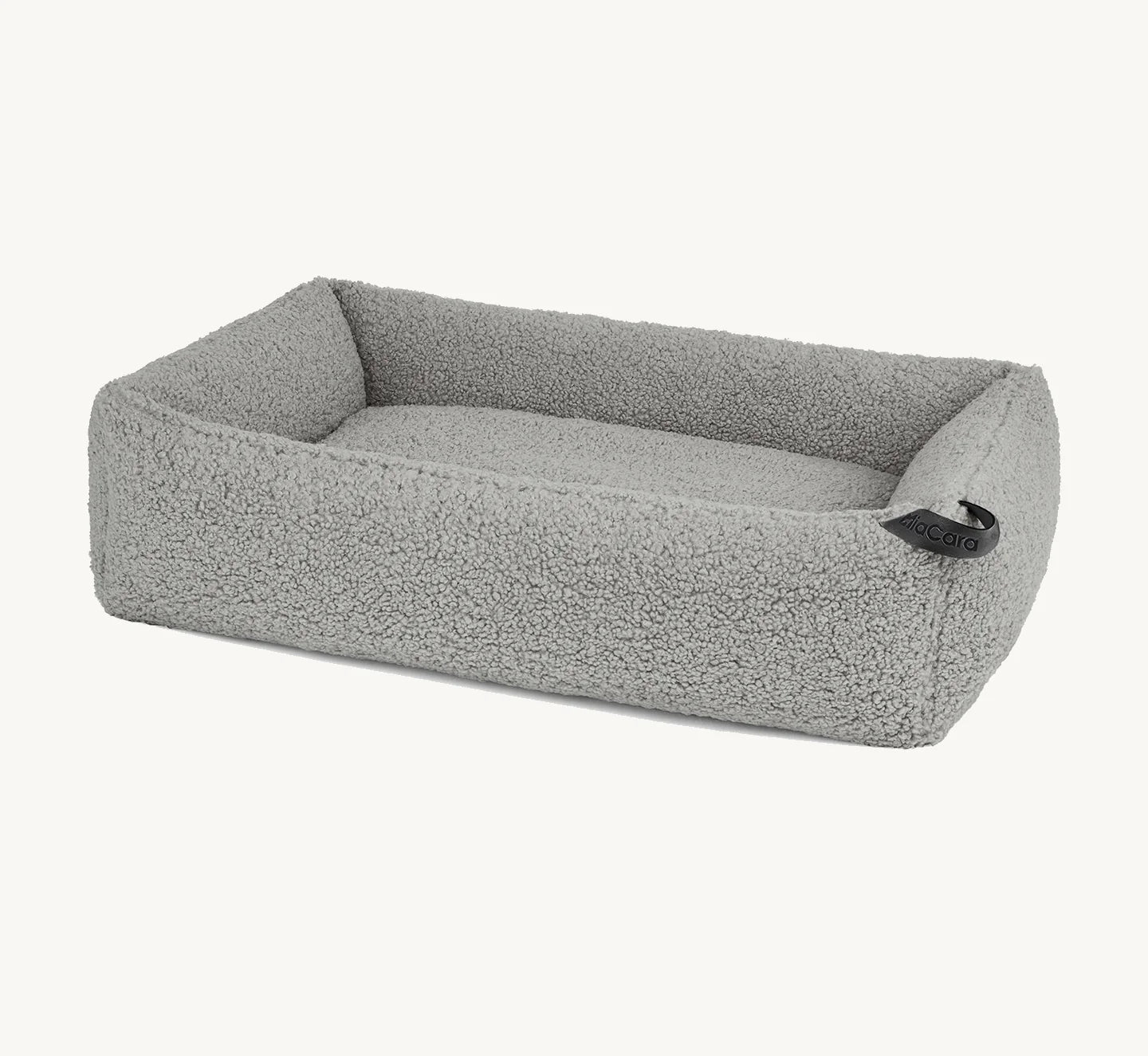 Panier Senso MiaCara – panier coffre seul vue trois quarts bouclé caillou – Maison Canisya