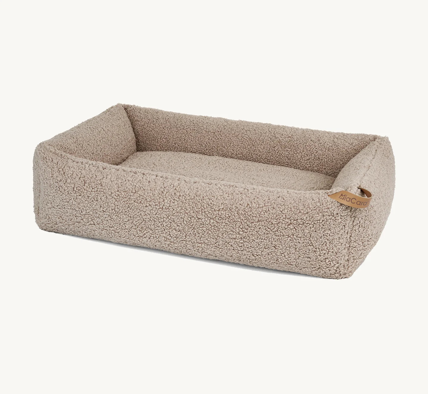 Panier Senso MiaCara – panier coffre seul vue trois quarts bouclé greige – Maison Canisya