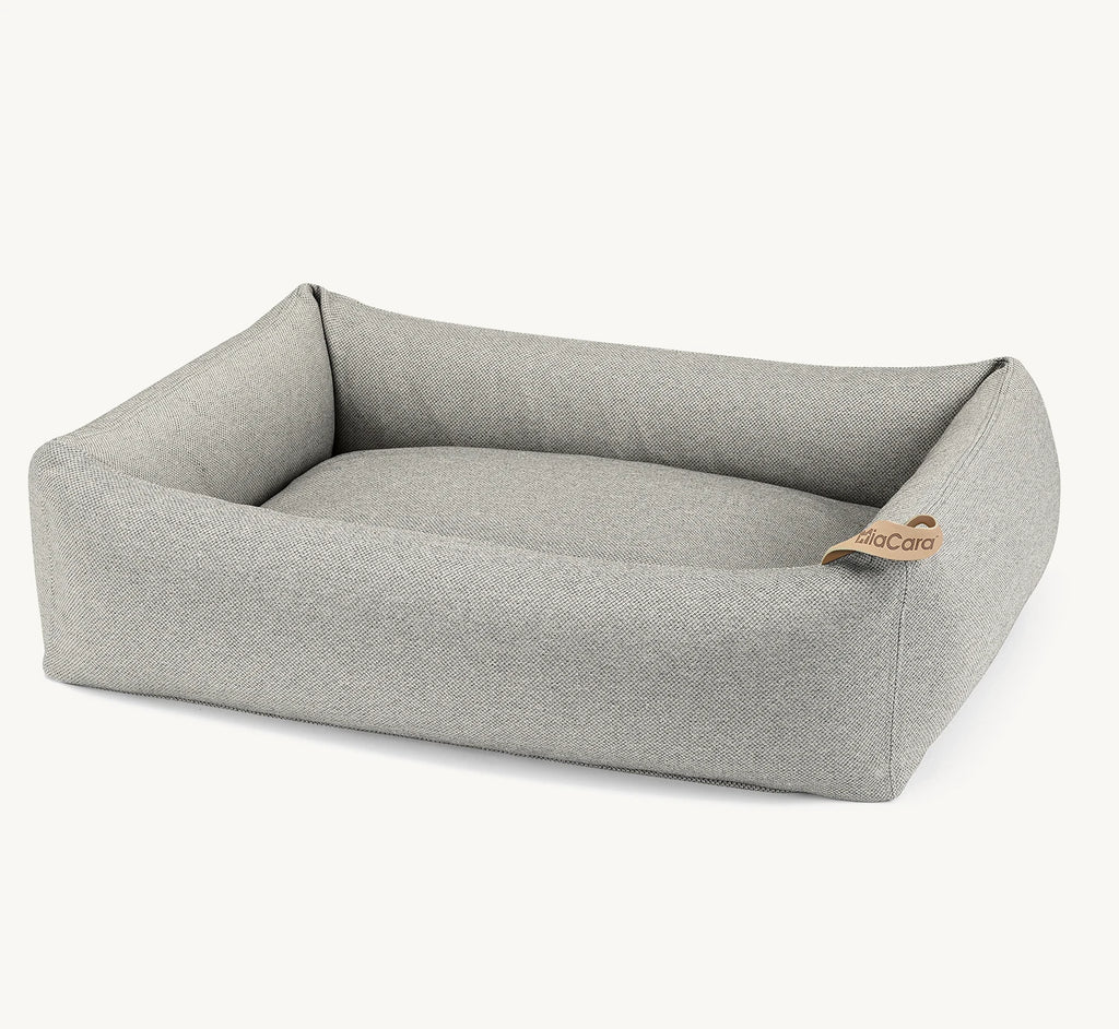 Panier Mare — housse coloris Sable sur lit-boîte MiaCara — Maison Canisya