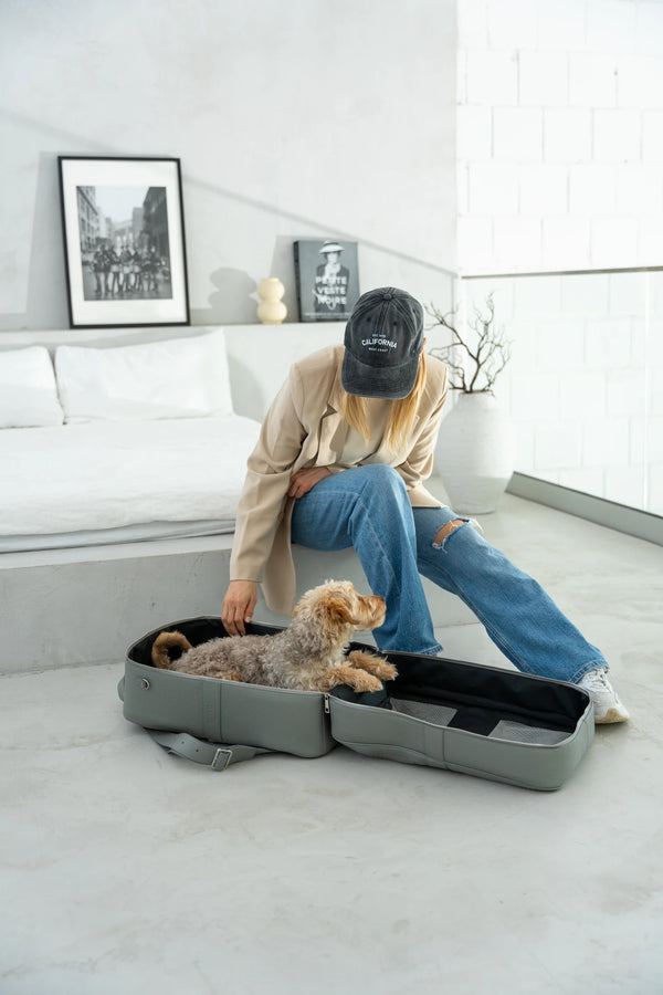 PAWLII — Sac à dos de transport pour chien en cuir italien
