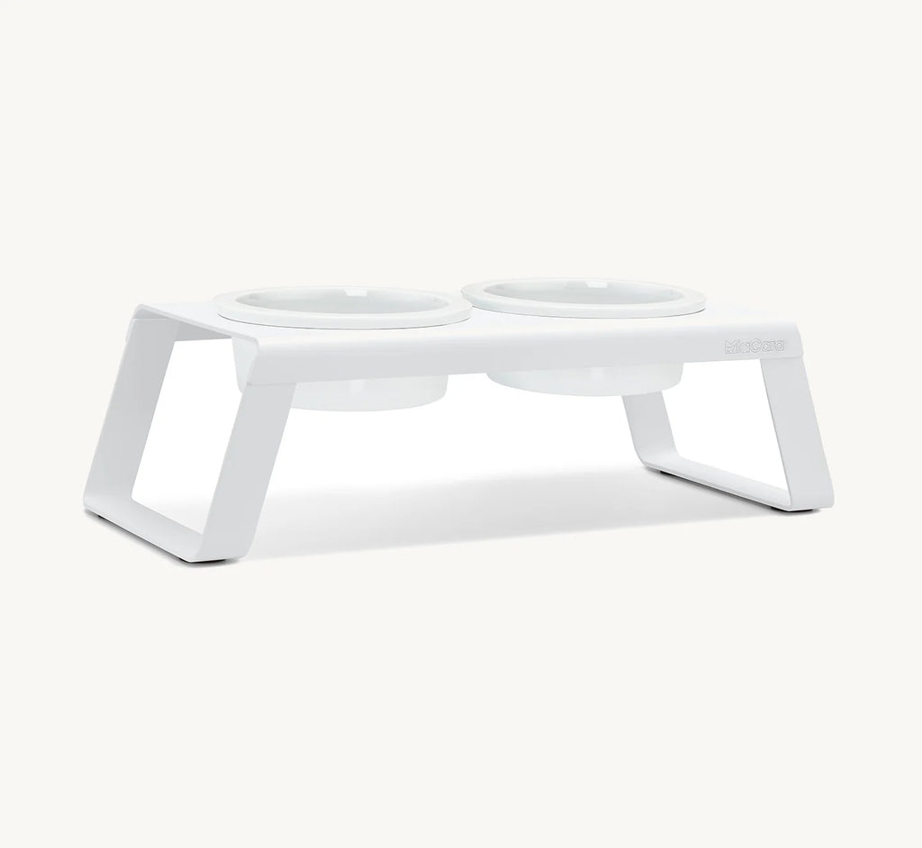 Porte-gamelle Desco Alu MiaCara Blanc taille M avec bols en porcelaine — Maison Canisya