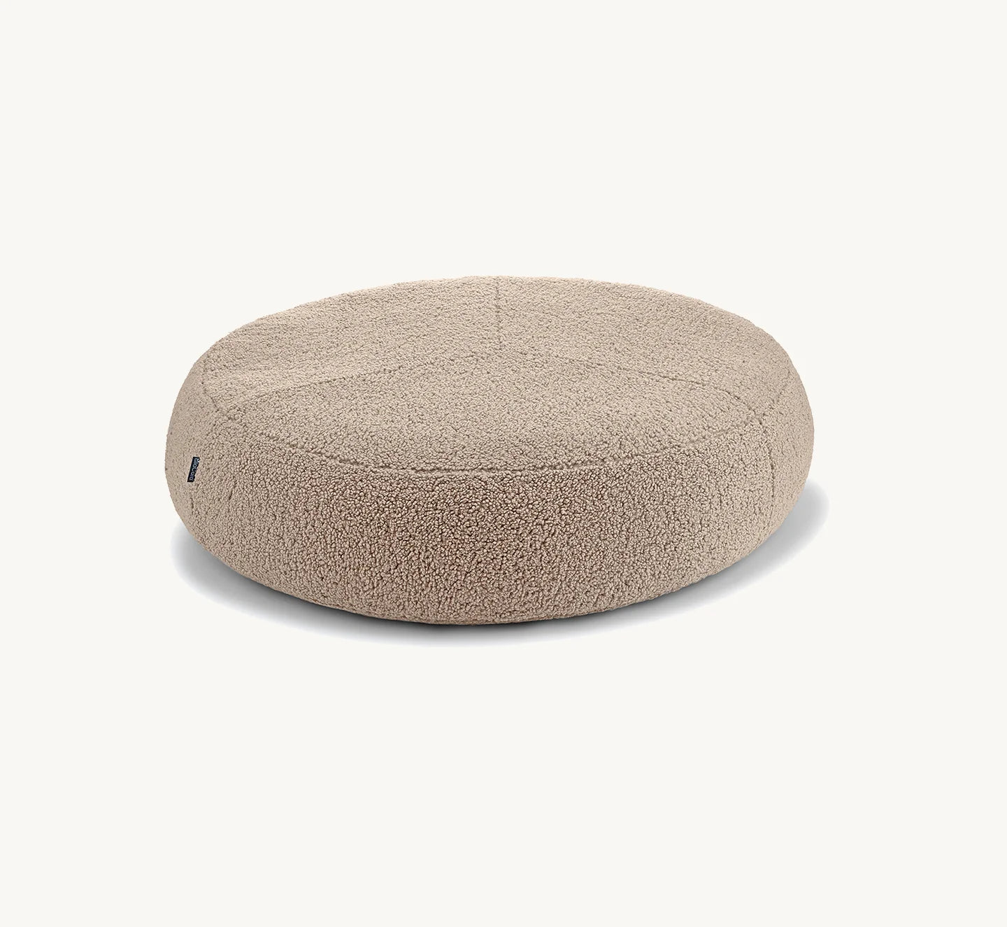 Pouf pour chien Senso – Vue trois quarts coloris Greige, taille SM – Maison Canisya
