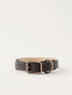 Puppy Box – collier en cuir et coton beige et marron – Maison Canisya