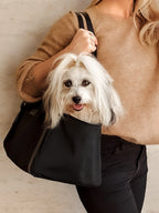 La Croisette – Sac porté à l'épaule avec chien passager – Maison Canisya