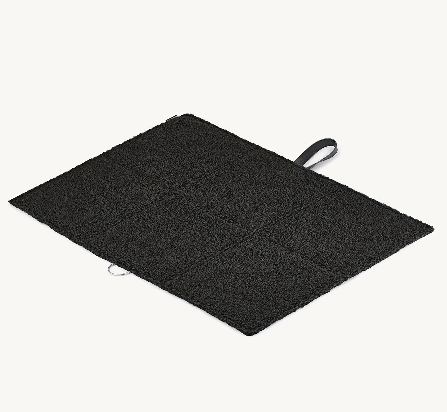Tapis de voyage Cosmo Senso – déplié à plat, format moyen, coloris graphite – Maison Canisya