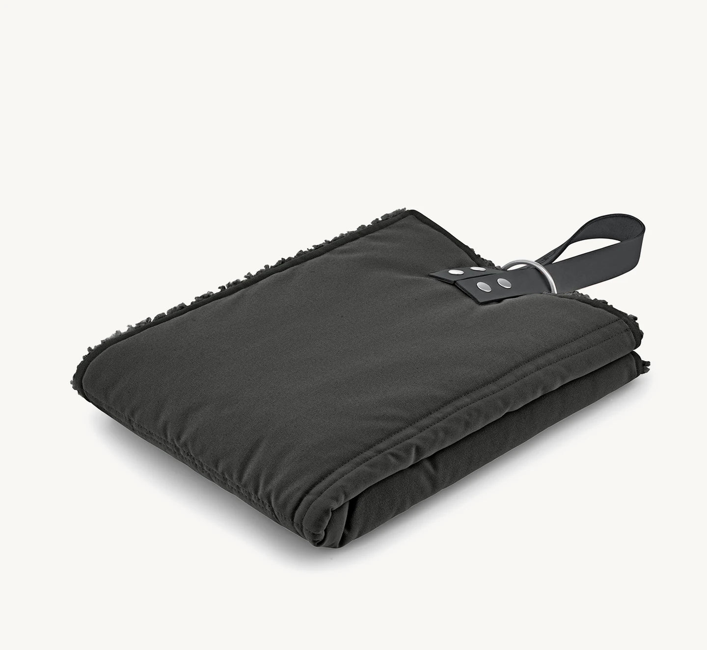 Tapis de voyage Cosmo Senso – déplié à plat, format petit, coloris graphite – Maison Canisya