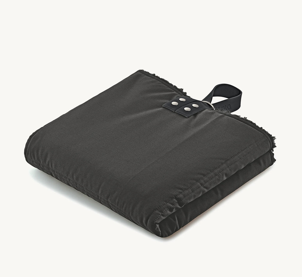 Tapis de voyage Cosmo Senso – plié compact, format moyen, coloris graphite – Maison Canisya